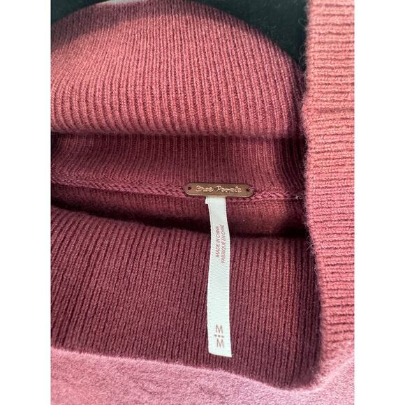 Free People Cashmere Cropped Sweater Pink/Purple/Red Size M - Picture 6 of 7